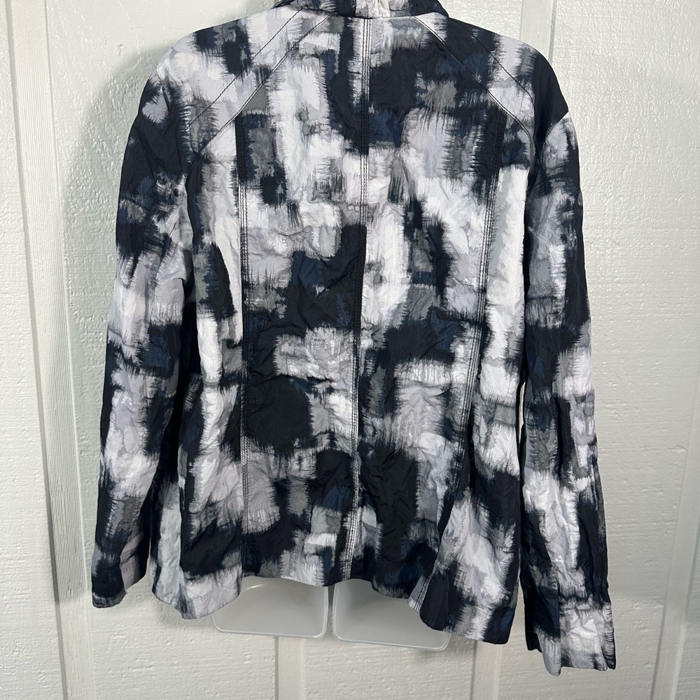 Chicos Black and White Long Sleeve Button Down Jacket Size 3(XL) EUC - Picture 5 of 6